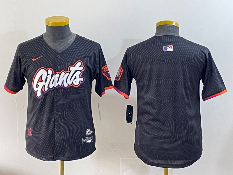 Youth 2025 MLB San Francisco Giants blank black jersey style 5